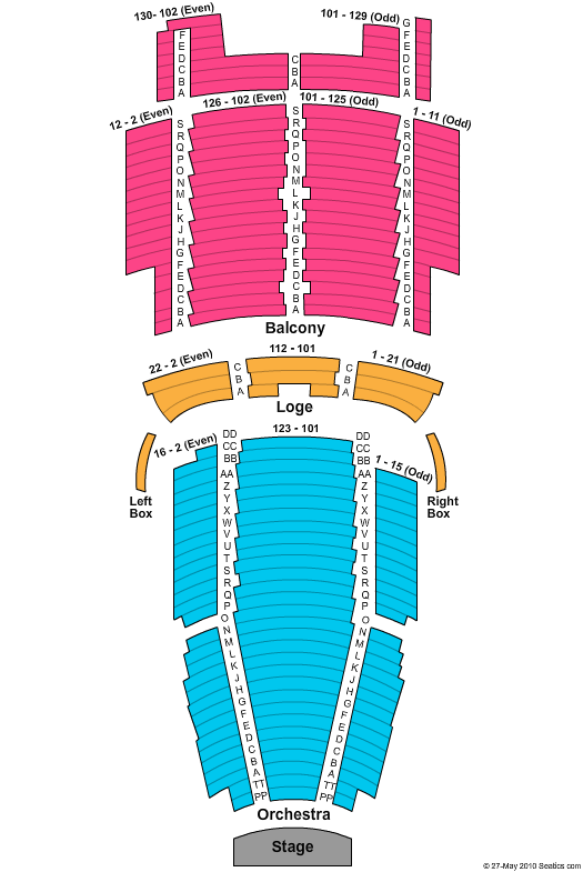 State Theatre Seating Chart